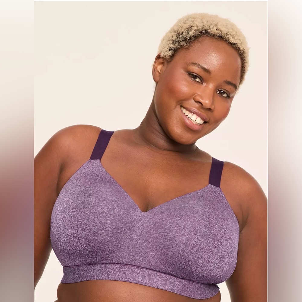 Cacique Purple Wireless Everyday Comfort Bra